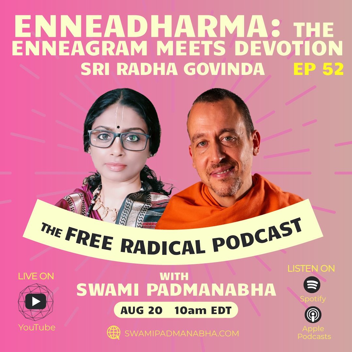 Enneadharma: The Enneagram Meets Devotion | The Free Radical Podcast #52 — Sri Radha Govinda, Aug 20, 2025 episode artwork