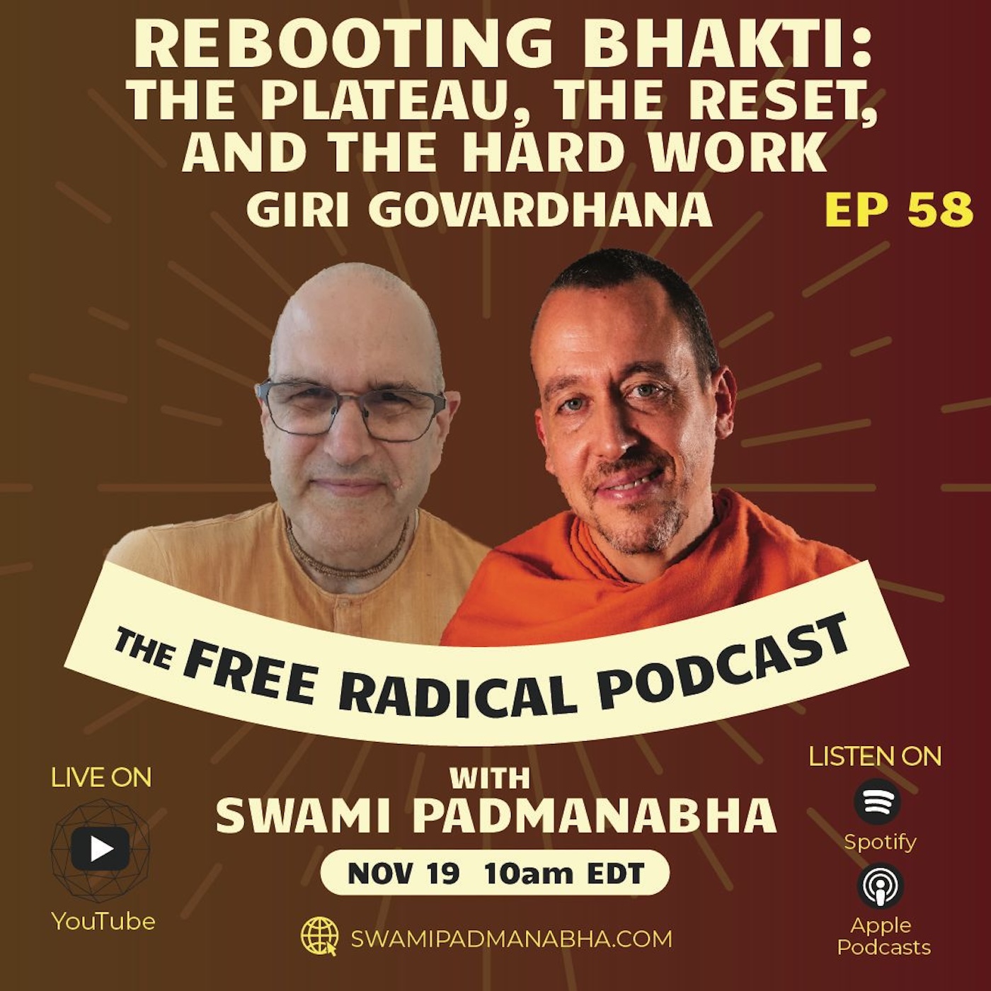 Rebooting Bhakti: The Plateau, the Reset, and the Hard Work | FRP #58 — Giri Govardhana 11/19/25 episode artwork